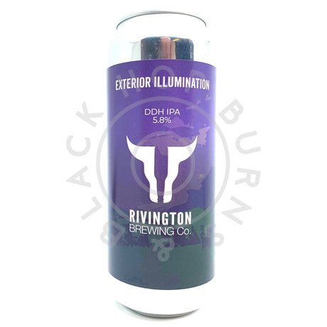 Rivington Exterior Illumination DDH IPA 5.8% (500ml can)-Hop Burns & Black