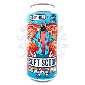 Gipsy Hill Soft Scoop Screwball Sour 1.2% (440ml can)-Hop Burns & Black