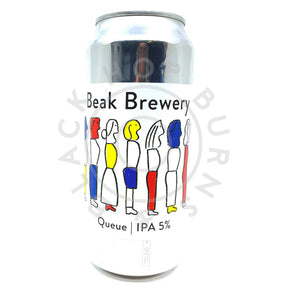 Beak Brewery Queue Pale Ale 5% (440ml can)-Hop Burns & Black