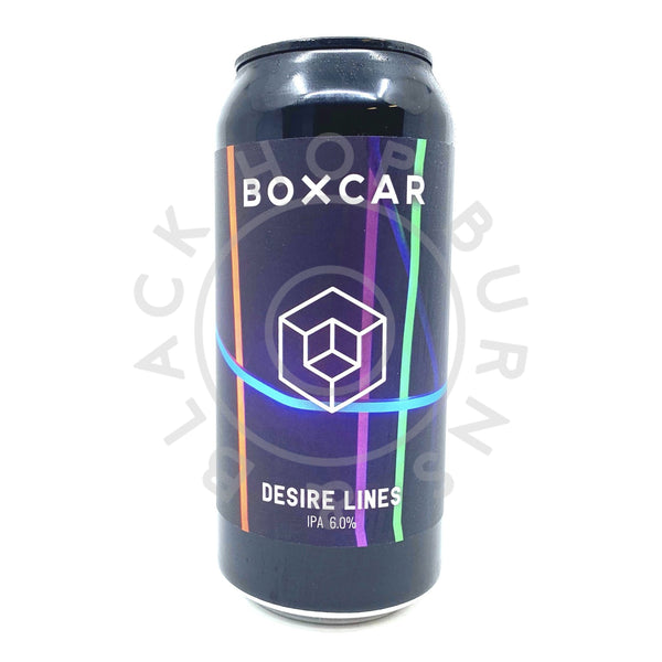 Boxcar Desire Lines IPA 6% (440ml can)-Hop Burns & Black
