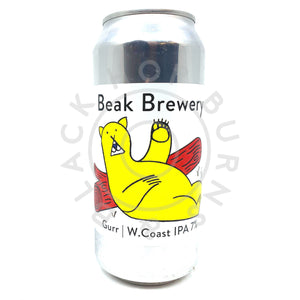Beak Brewery Gurr West Coast IPA 7% (440ml can)-Hop Burns & Black