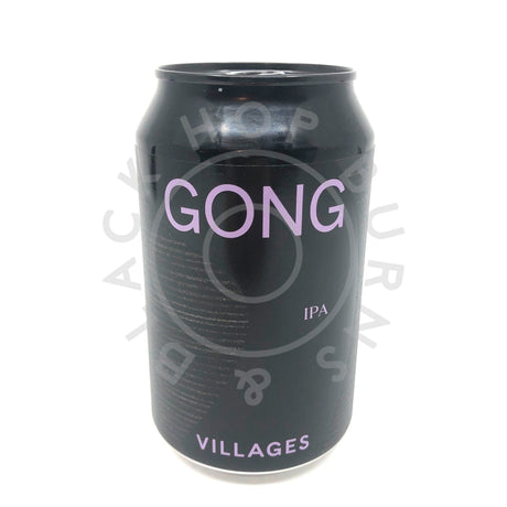 Villages Gong IPA 6% (330ml can)-Hop Burns & Black