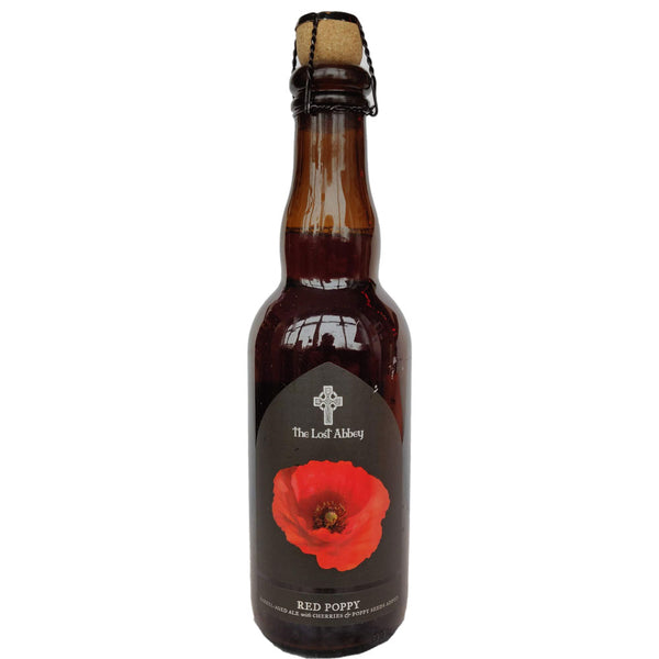 Lost Abbey Red Poppy Sour Ale with Cherries 6.5% (375ml)-Hop Burns & Black
