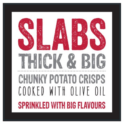Slabs Salt & Malt Vinegar Chunky Potato Crisps (80g)-Hop Burns & Black