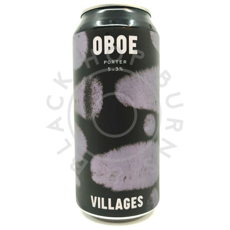 Villages Oboe Porter 5.3% (440ml can)-Hop Burns & Black