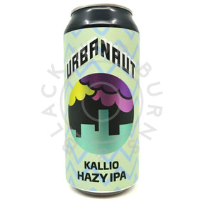 Urbanaut Kallio Hazy IPA 5.8% (440ml can)-Hop Burns & Black