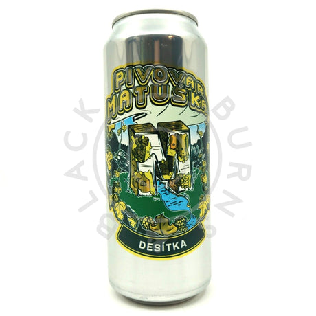 Pivovar Matuska Desitka 10 Czech Pilsner 4.2% (500ml can)-Hop Burns & Black