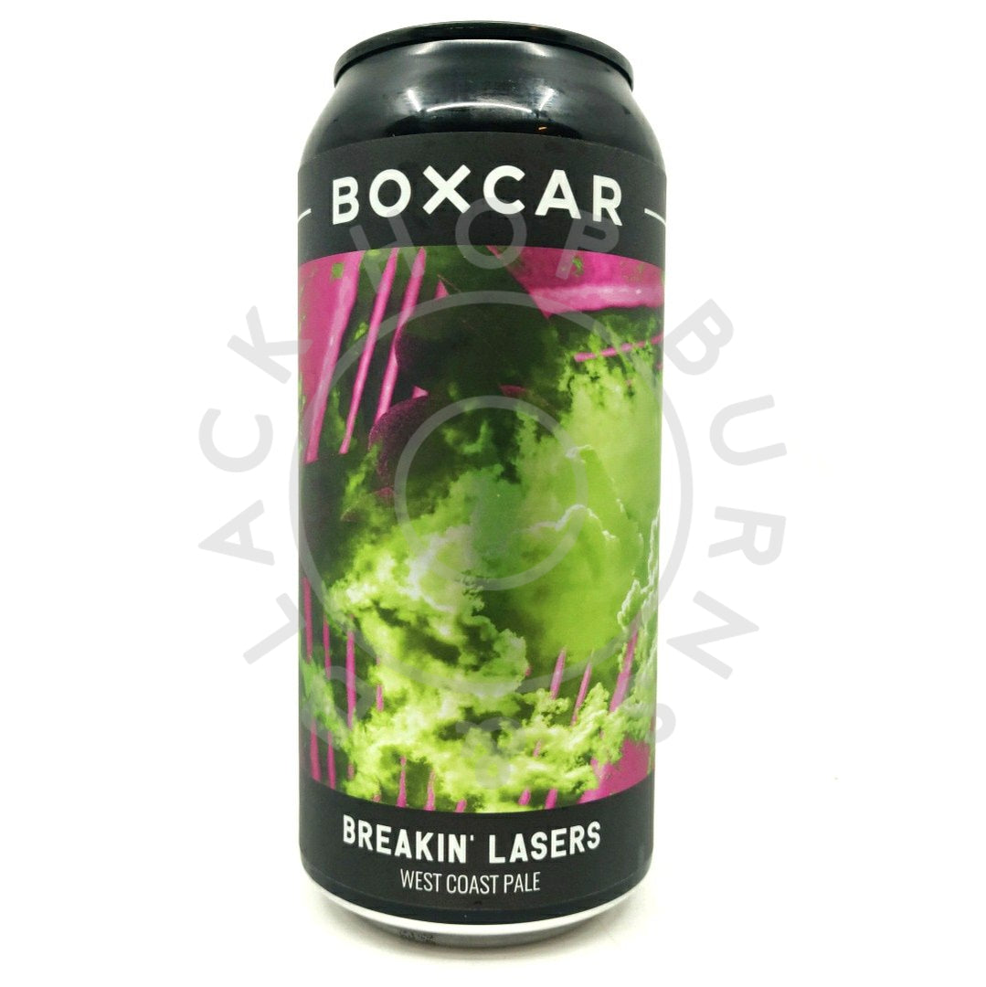 Boxcar Breakin' Lasers West Coast Pale 4.8% (440ml can)-Hop Burns & Black