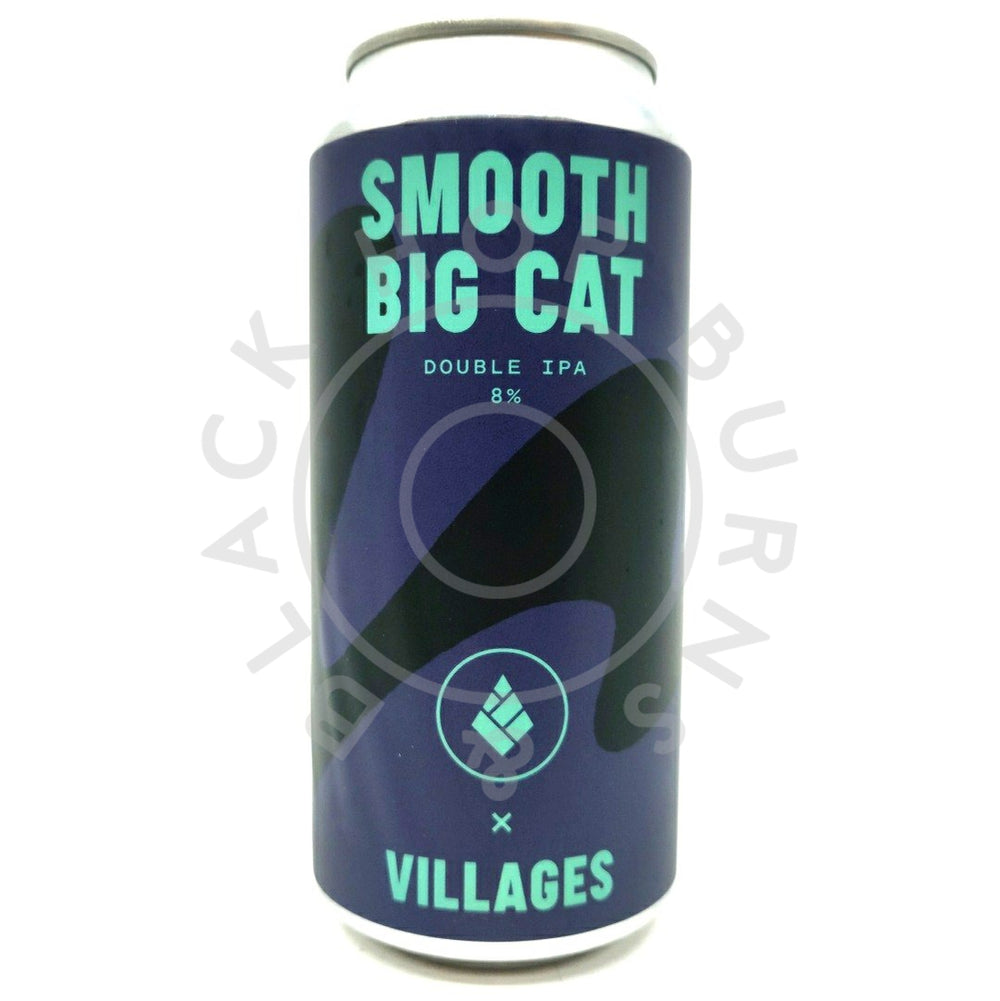 Villages x Drop Project Smooth Big Cat Double IPA 8% (440ml can)-Hop Burns & Black