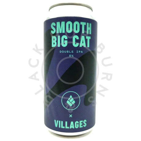 Villages x Drop Project Smooth Big Cat Double IPA 8% (440ml can)-Hop Burns & Black