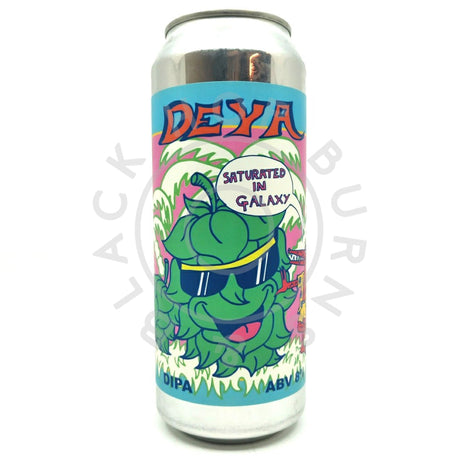 DEYA Saturated in Galaxy DIPA 8% (500ml can)-Hop Burns & Black
