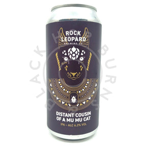Rock Leopard Distant Cousin of a Mu Mu Cat IPA 6.2% (440ml can)-Hop Burns & Black