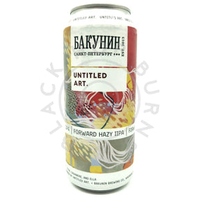 Untitled Arts x Bakunin Forward Hazy IIPA 8% (473ml can)-Hop Burns & Black