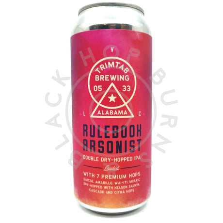 TrimTab Rulebook Arsonist IPA 6.8% (473ml can)-Hop Burns & Black