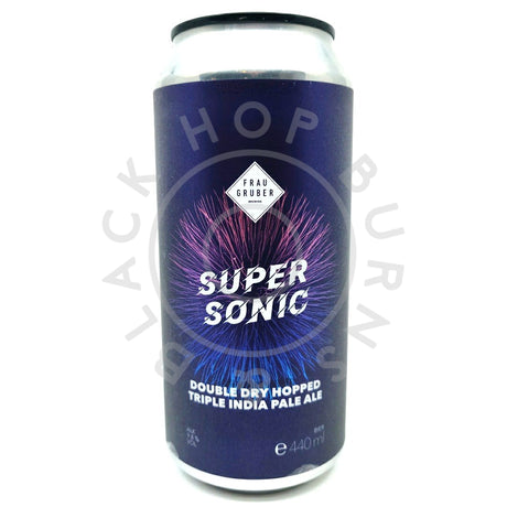 FrauGruber Super Sonic Triple IPA 9.8% (440ml can)-Hop Burns & Black