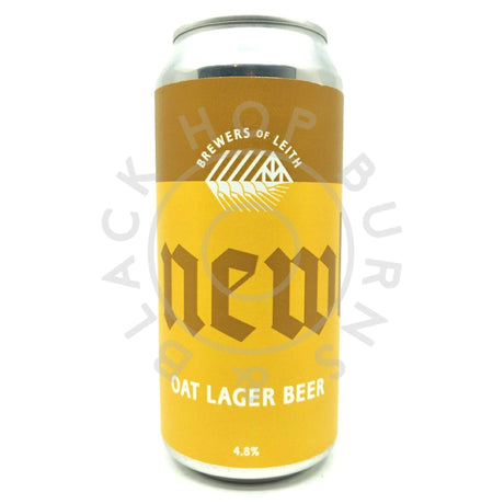 Newbarns Oat Lager 4.8% (440ml can)-Hop Burns & Black