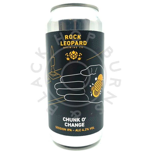 Rock Leopard Chunk O' Change Session IPA 4.2% (440ml can)-Hop Burns & Black