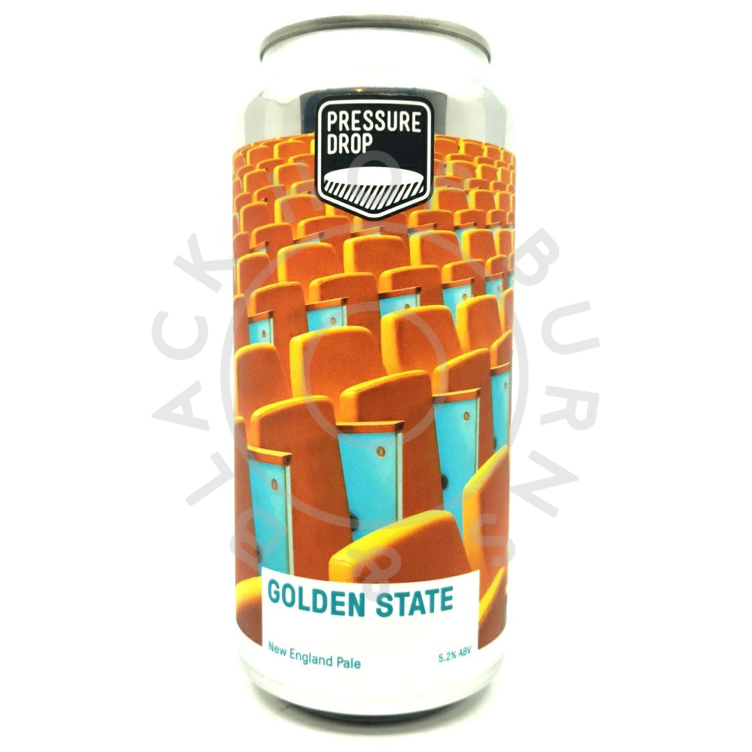 Pressure Drop Golden State New England Pale Ale 5.2% (440ml can)-Hop Burns & Black