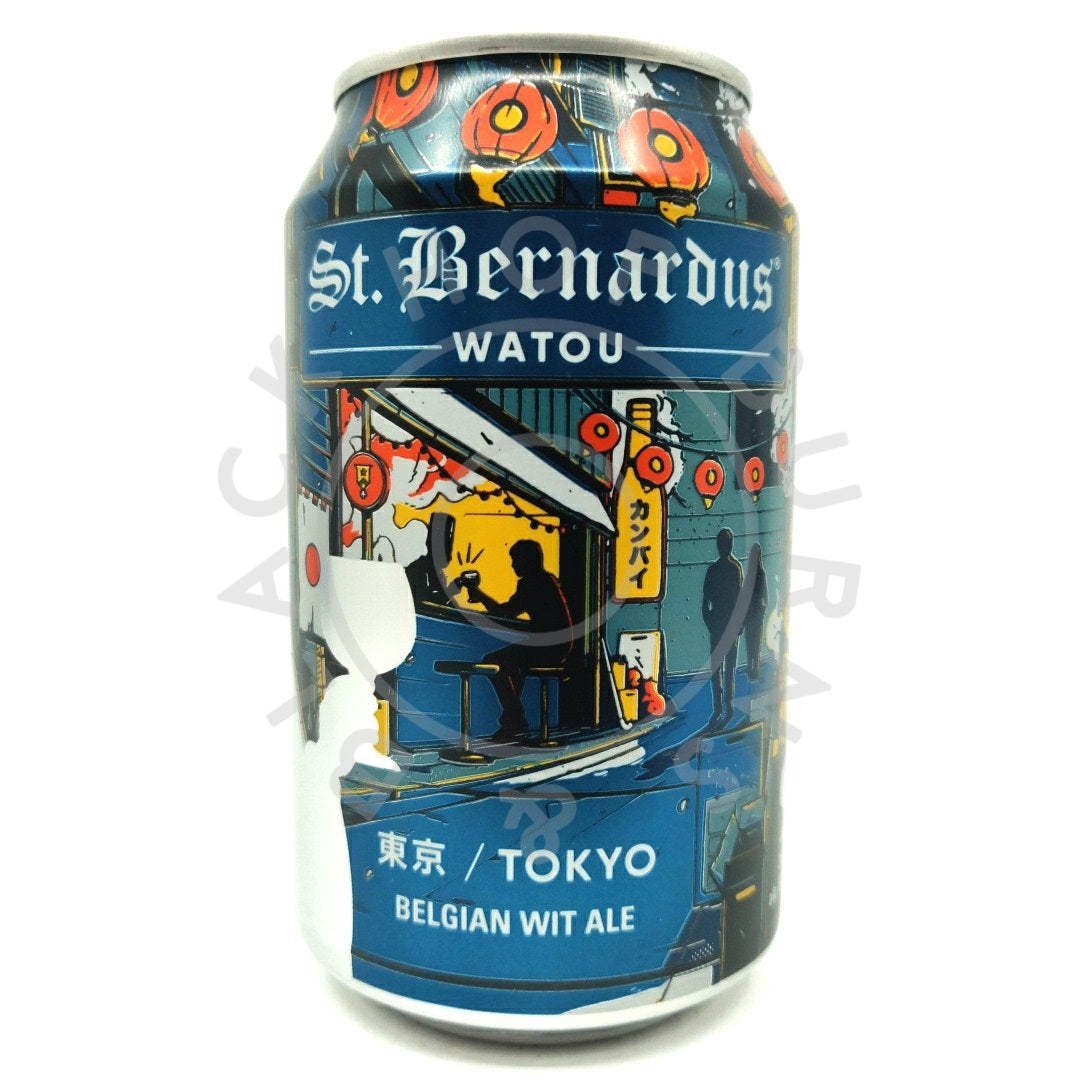 St Bernardus Watou Tokyo Belgian Wit Ale 6% (330ml can)-Hop Burns & Black