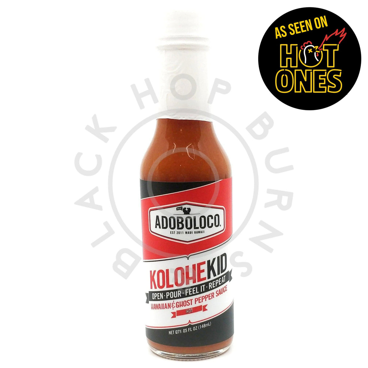 Adoboloco Kolohe Kid Hot Sauce (148ml)-Hop Burns & Black