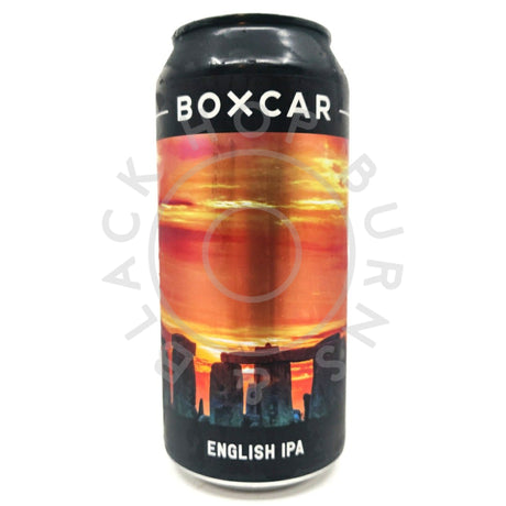 Boxcar English IPA 6% (440ml can)-Hop Burns & Black