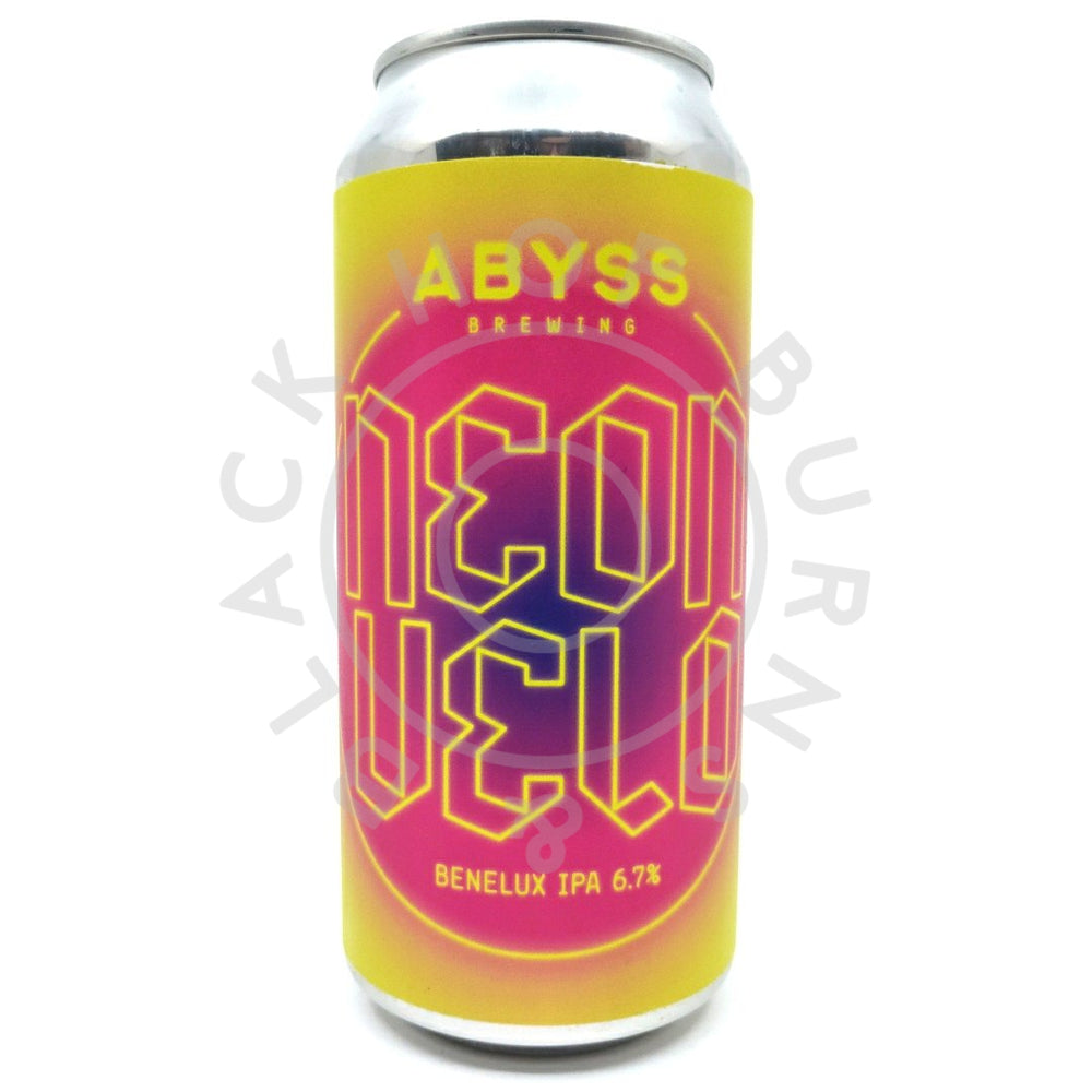 Abyss Brewing Neon Velo Benelux IPA 6.7% (440ml can)-Hop Burns & Black