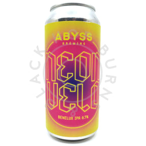 Abyss Brewing Neon Velo Benelux IPA 6.7% (440ml can)-Hop Burns & Black