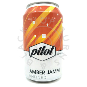 Pilot Amber Jamm Red Ale 4.9% (330ml can)-Hop Burns & Black