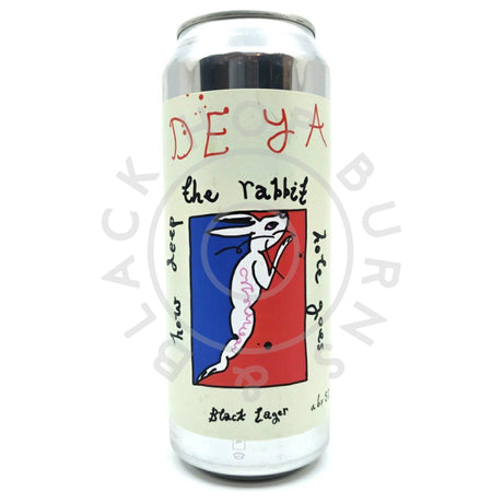 DEYA How Deep The Rabbit Hole Goes Black Lager 5% (500ml can)-Hop Burns & Black