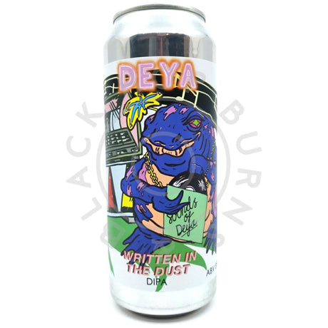 DEYA Written In Dust Double IPA 8% (500ml can)-Hop Burns & Black