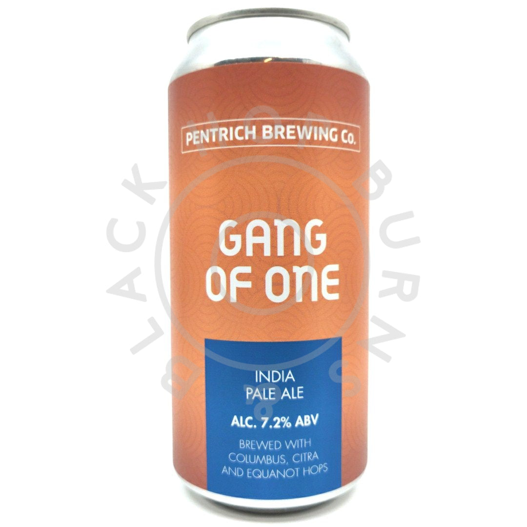 Pentrich Gang Of One IPA 7.2% (440ml can)-Hop Burns & Black