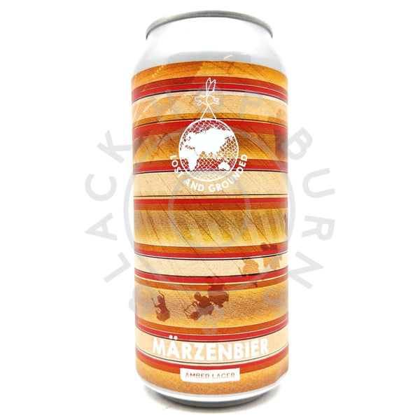 Lost & Grounded Marzenbier 5.6% (440ml can)-Hop Burns & Black