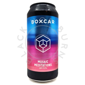Boxcar Mosaic Meditations Double IPA 8% (440ml can)-Hop Burns & Black