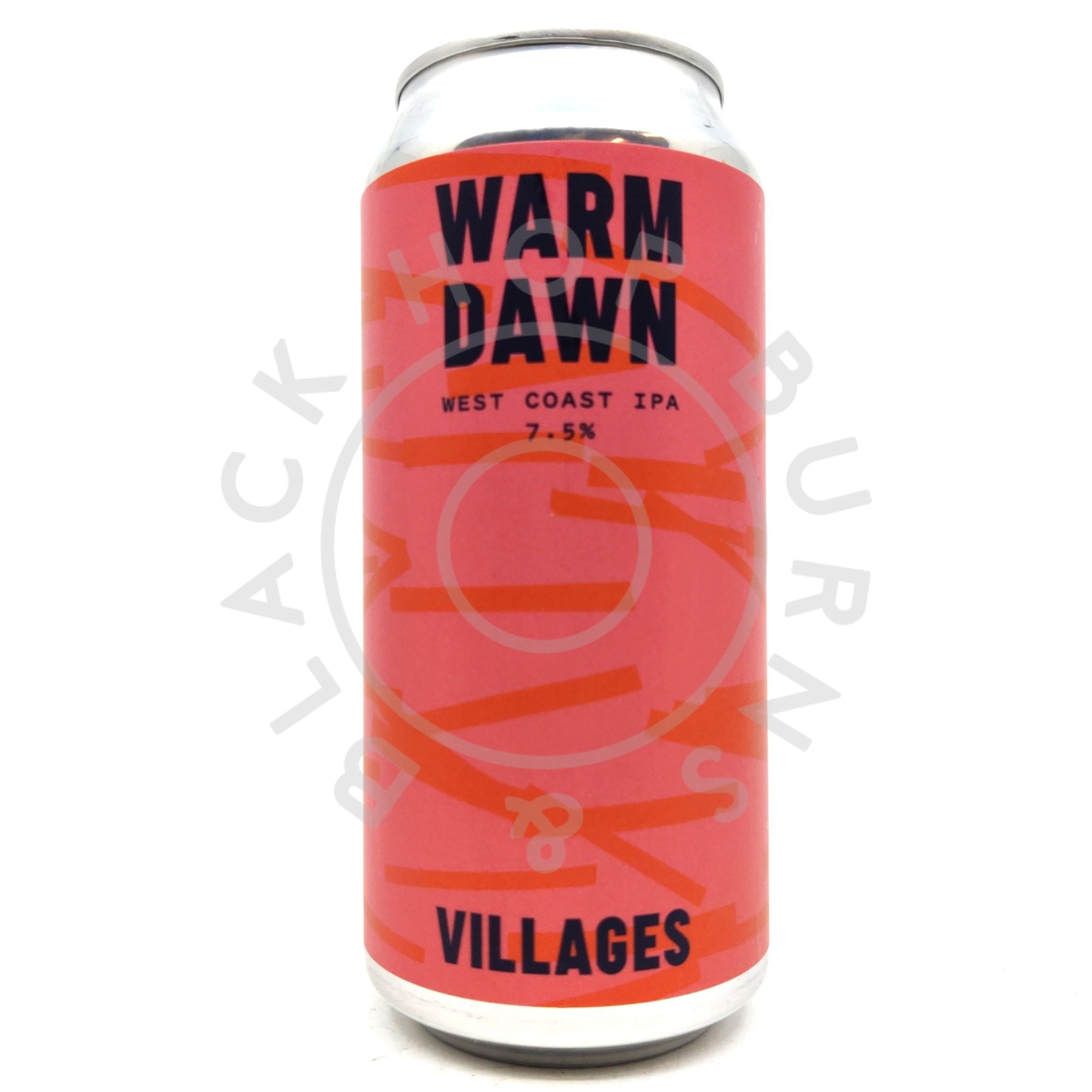 Villages Warm Dawn West Coast IPA 7.5% (440ml can)-Hop Burns & Black