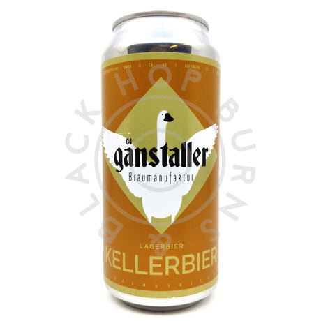 Ganstaller Kellerbier 5.2% (440ml can)-Hop Burns & Black