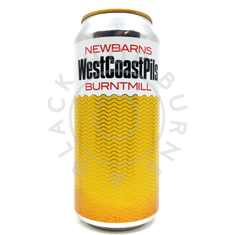 Newbarns x Burnt Mill West Coast Pils 6.5% (440ml can)-Hop Burns & Black