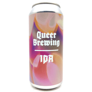 Queer Brewing Burst Into Bright IPA 6% (440ml can)-Hop Burns & Black