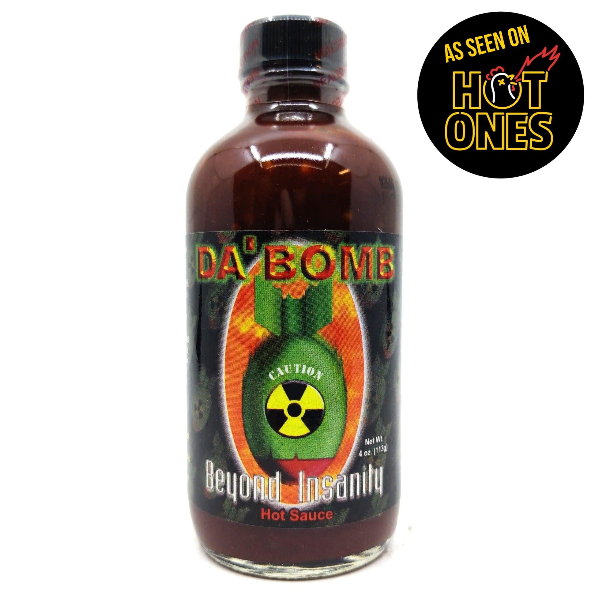 Da Bomb Beyond Insanity Hot Sauce (118g) – Hop Burns & Black