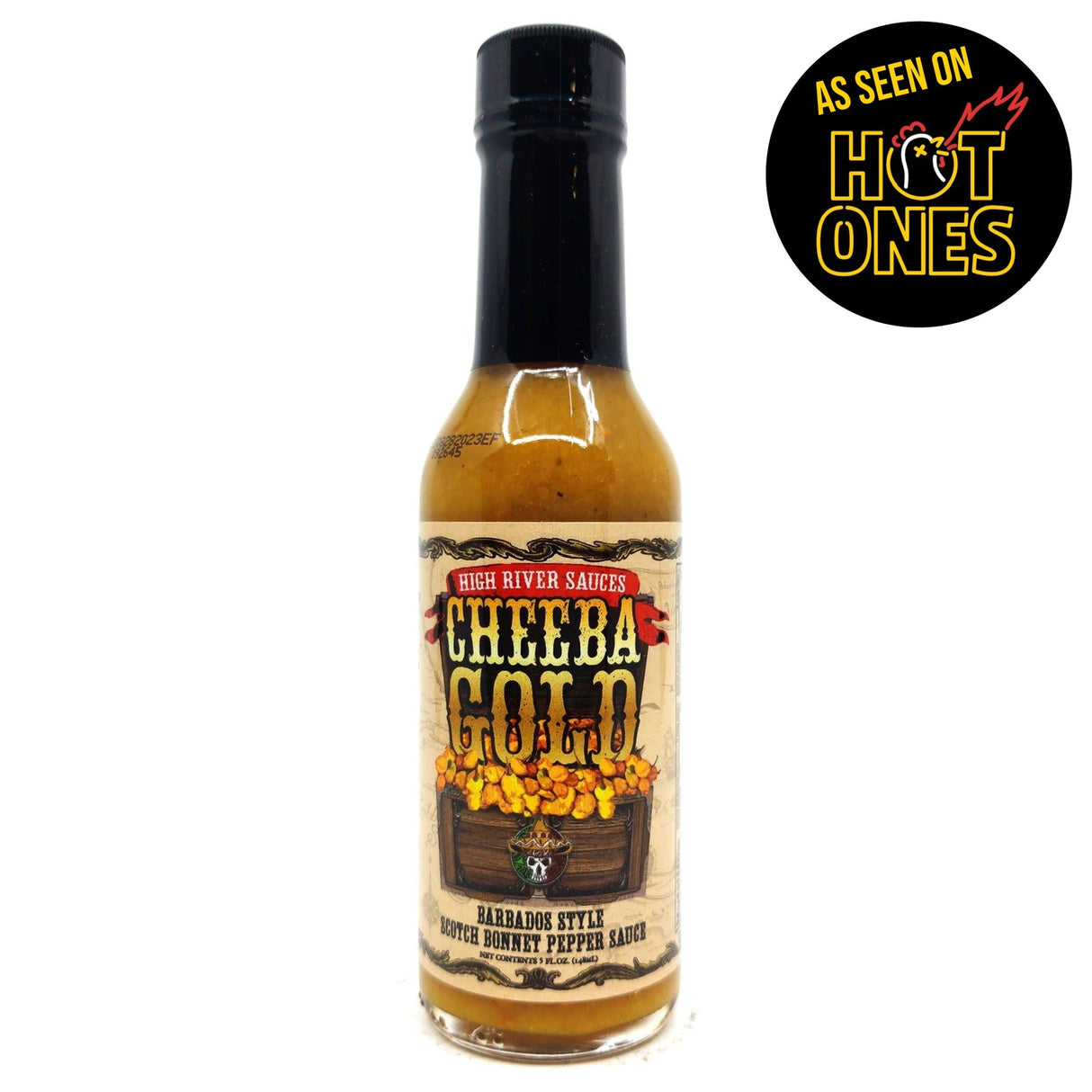 High River Sauces Cheeba Gold Hot Sauce (148ml)-Hop Burns & Black