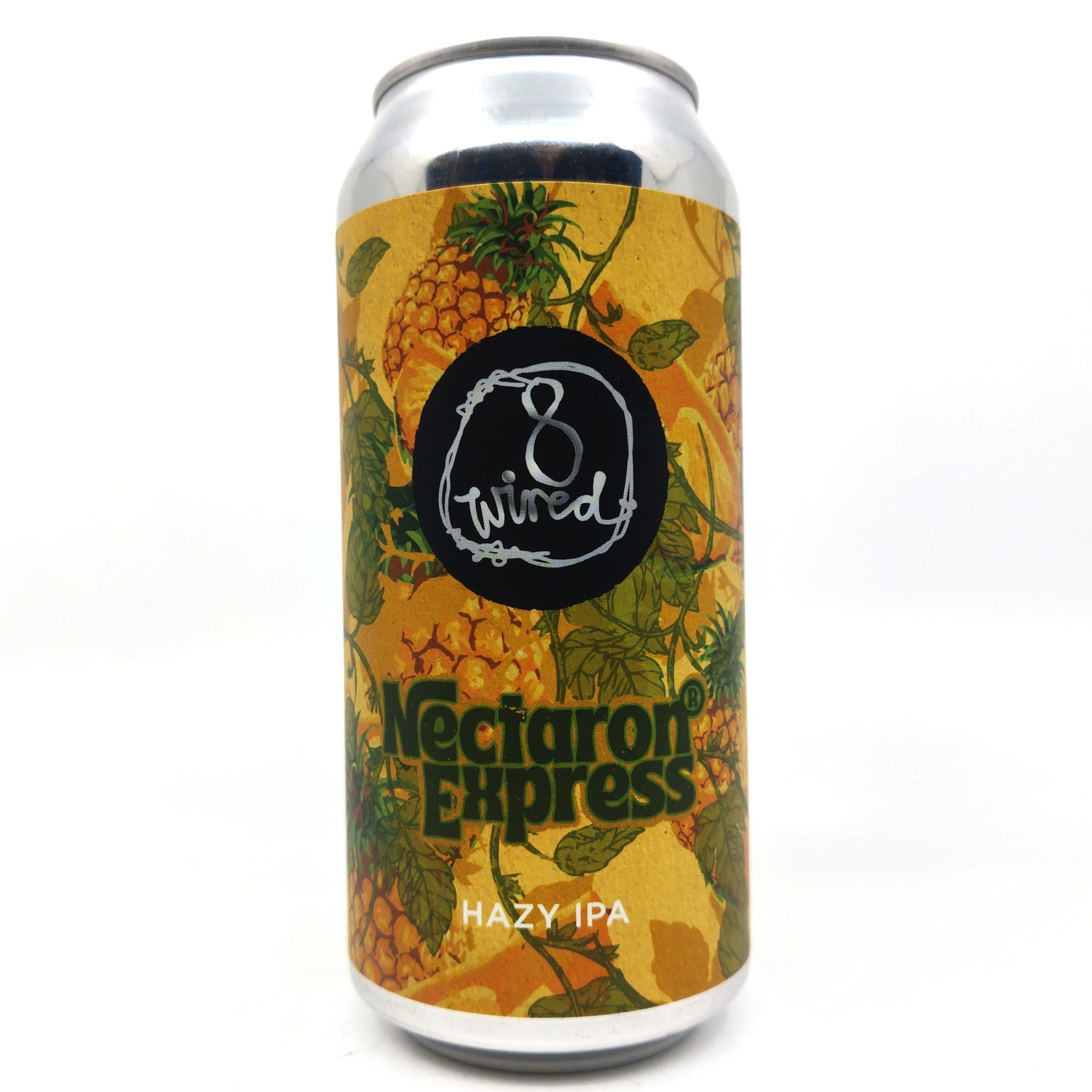 8 Wired Nectaron New England IPA 7.2% (440ml can)-Hop Burns & Black