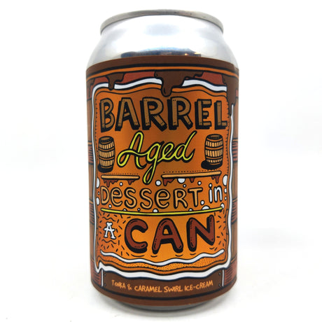 Amundsen Barrel Aged Dessert In A Can Tonka and Caramel Swirl Ice Cream 11.5% (330ml can)-Hop Burns & Black