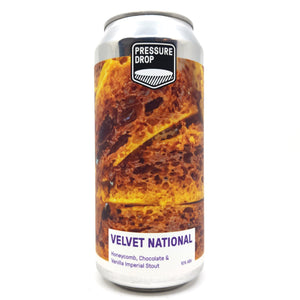 Pressure Drop Velvet National Honeycomb Imperial Stout 10% (440ml can)-Hop Burns & Black