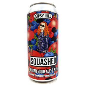 Gipsy Hill Squashed Blueberry, Cranberry, Pomegranate & Acai Sour 6.5% (440ml can)-Hop Burns & Black