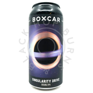 Boxcar Singularity Drive Double IPA 8% (440ml can)-Hop Burns & Black