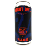 Villages x Solvay Society Night Owl Strong Stout 7.5% (440ml can)-Hop Burns & Black