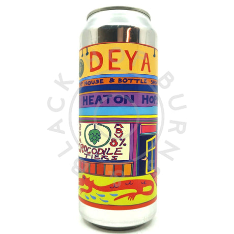 DEYA x Heaton Hops Crocodile Tiers Double IPA 8% (500ml can)-Hop Burns & Black