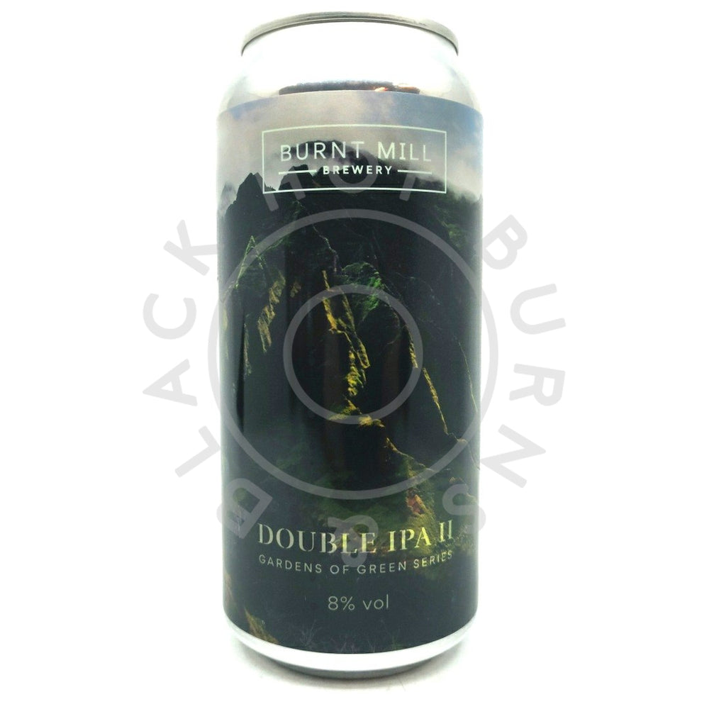 Burnt Mill Gardens of Green Double IPA II 8% (440ml can)-Hop Burns & Black