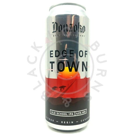Donzoko Edge Of Town IPA 6% (440ml can)-Hop Burns & Black