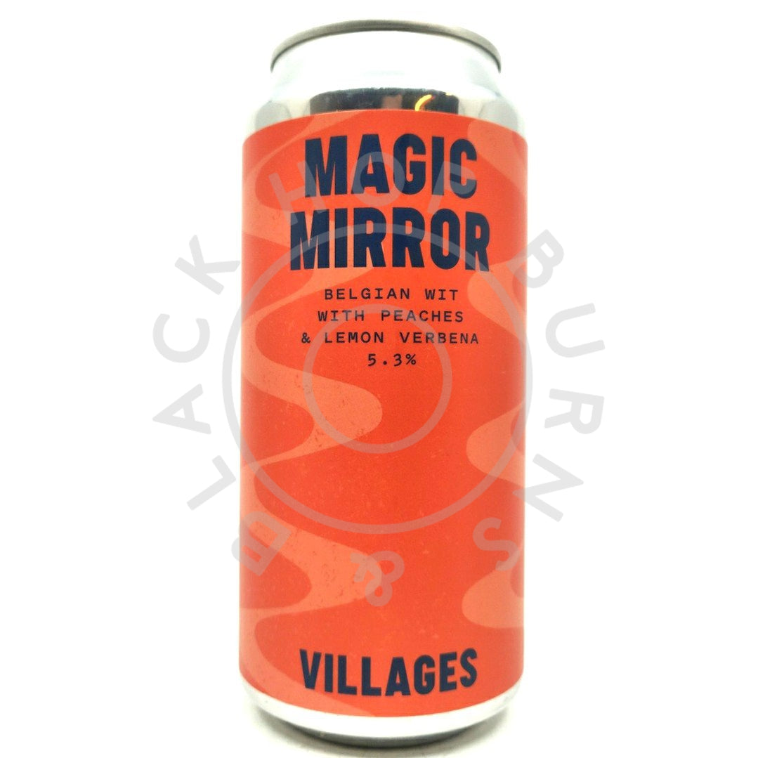 Villages Magic Mirror Belgian Wit with Peaches & Lemon Verbena 5.3% (440ml can)-Hop Burns & Black