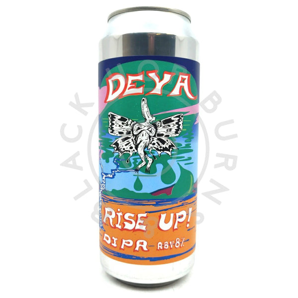 DEYA Rise Up Double IPA 8% (500ml can)-Hop Burns & Black